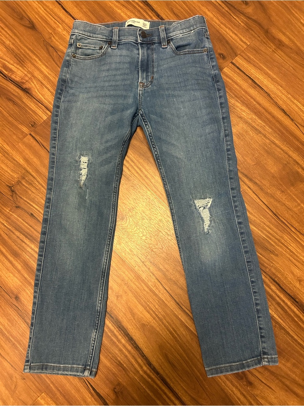 Abercrombie Kids Skinny Distressed 11/12 Short Adjustable Jeans